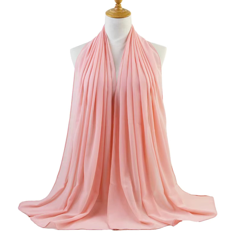 Coming soon Schal Hijab Damen – Kopftuch Weicher, eleganter Kopfschal Chiffon | 20 Farben | 70 × 175 cm