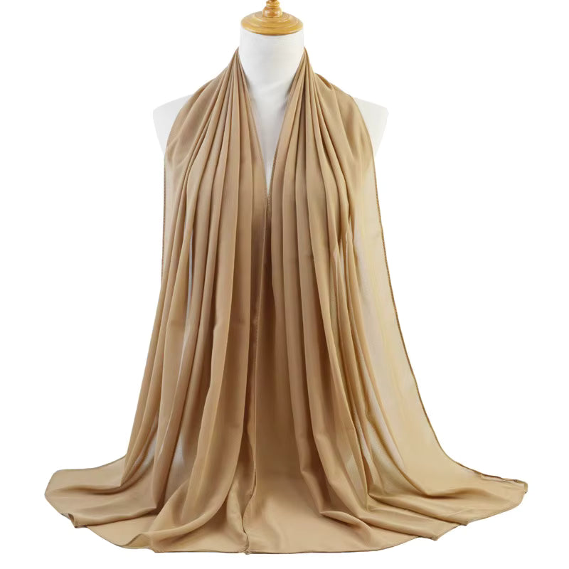 Coming soon Schal Hijab Damen – Kopftuch Weicher, eleganter Kopfschal Chiffon | 20 Farben | 70 × 175 cm