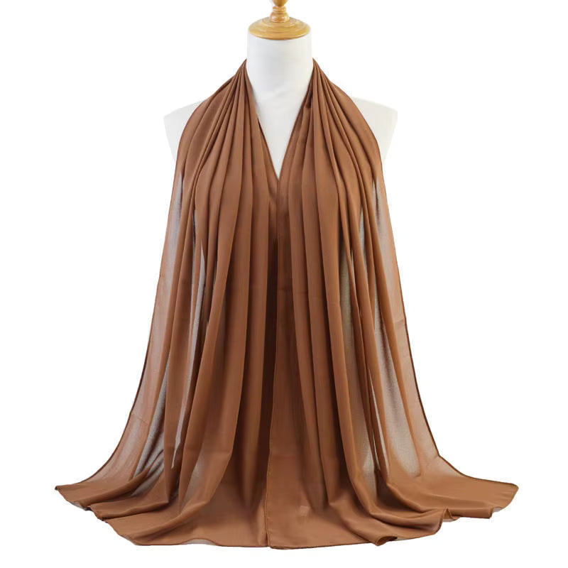 Coming soon Schal Hijab Damen – Kopftuch Weicher, eleganter Kopfschal Chiffon | 20 Farben | 70 × 175 cm