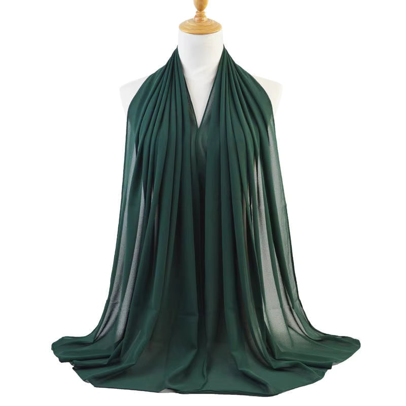 Coming soon Schal Hijab Damen – Kopftuch Weicher, eleganter Kopfschal Chiffon | 20 Farben | 70 × 175 cm