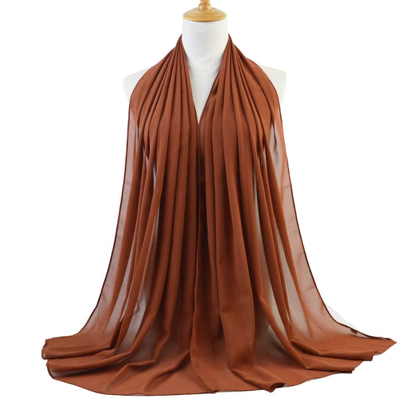 Coming soon Schal Hijab Damen – Kopftuch Weicher, eleganter Kopfschal Chiffon | 20 Farben | 70 × 175 cm