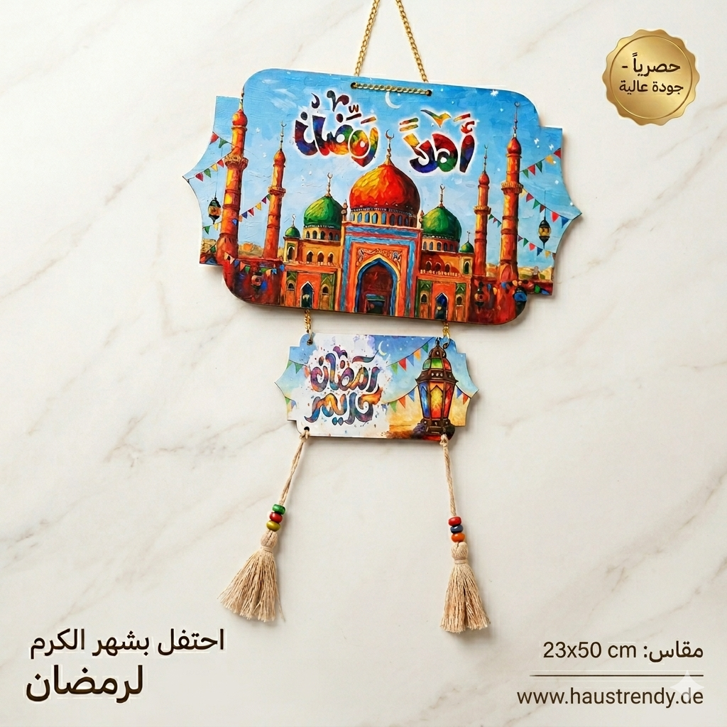 ديكور منزلي لرمضان، تعليقة جدارية، تعليقة باب، ديكور حائط معلّق
