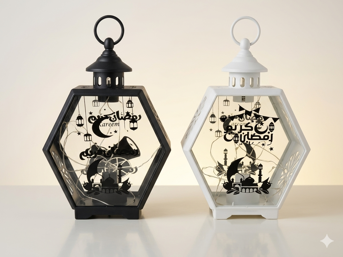 فانوس رمضان يغني مع ضوء أهلاً أهلاً يا رمضان USB/يعمل بالبطارية موديل 1962