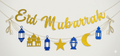 Eid Mubarak Banner 3 Meter goldfarbig