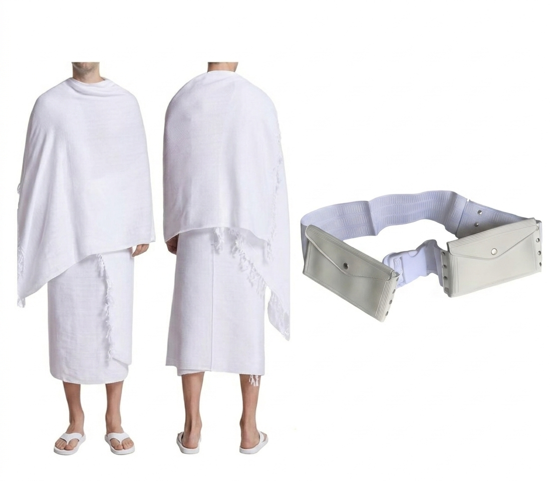 Coming soon 1200 gram 100% Baumwolle Ihram Set 2 Stück Top Hochwertiges Geprägtes Ehram Hadsch Handtuch Mikrofaser Muslim Ehram Hadsch Handtuch Umrah Bedrucktes Baumwollhandtuch