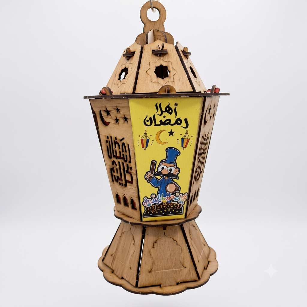 Ramadan-Laterne aus Holz für Kinder – Leuchtet &amp; singt „Wahawi Ya Wahawi