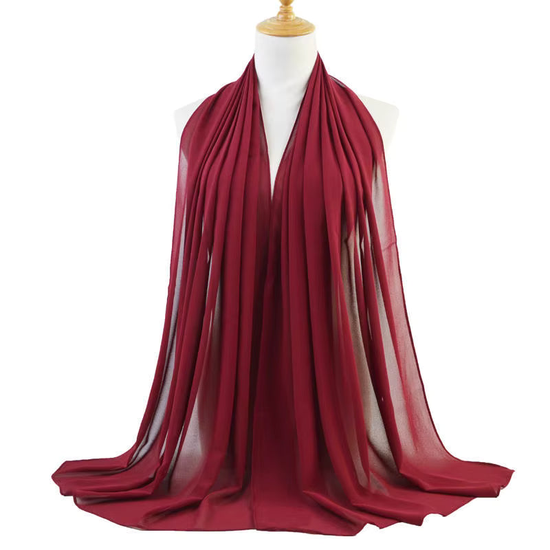 Coming soon Schal Hijab Damen – Kopftuch Weicher, eleganter Kopfschal Chiffon | 20 Farben | 70 × 175 cm