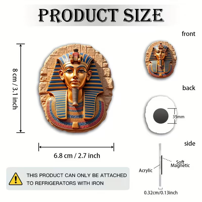 Ägyptischer Pharao Magnetischer Kühlschrankmagnet 2D Acryl Magnet ägyptischen