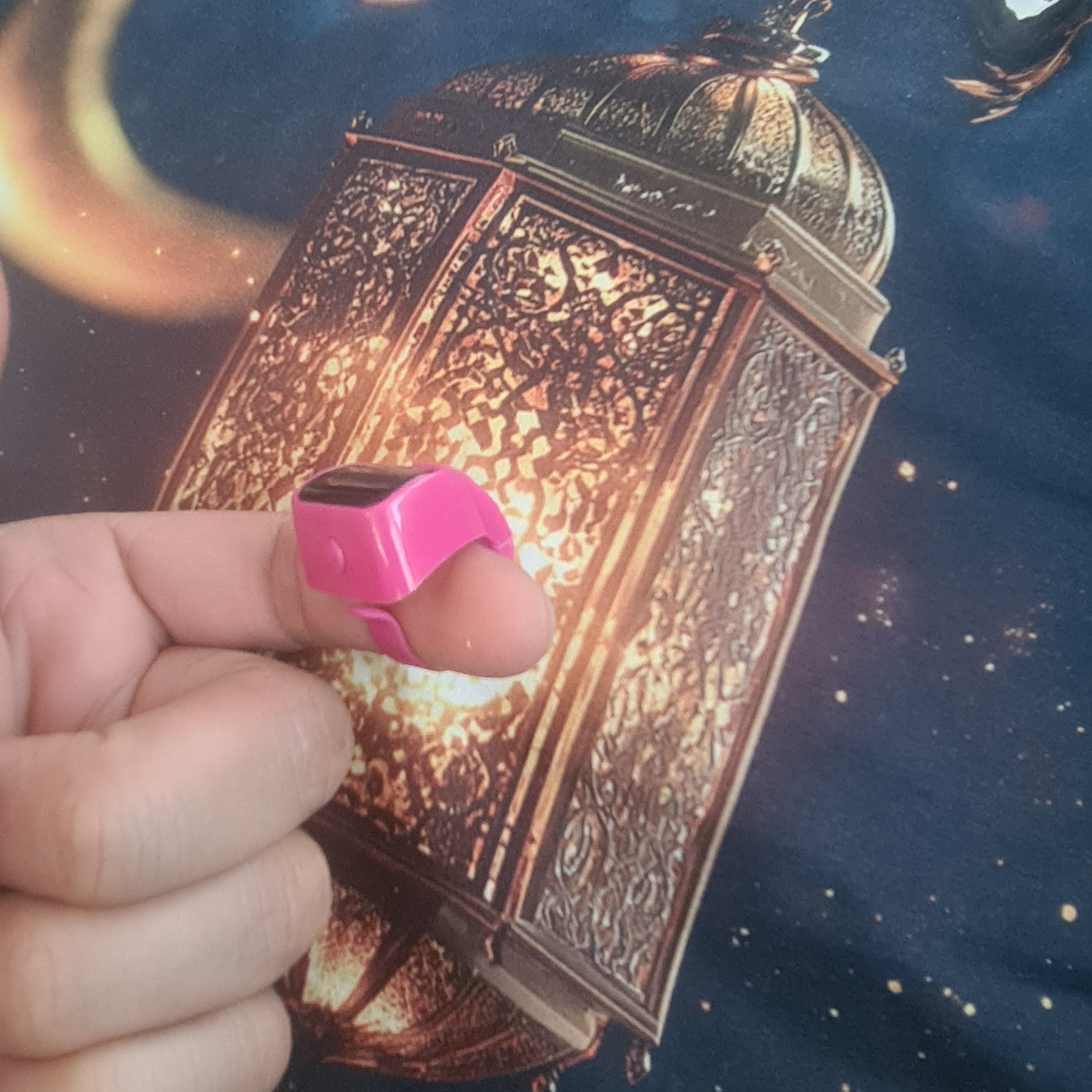 3 Stücke Digitaler Fingerringzähler mit LED Quick Fit, Klicker, Tasbih, Sport, Zikr gemischt Farben