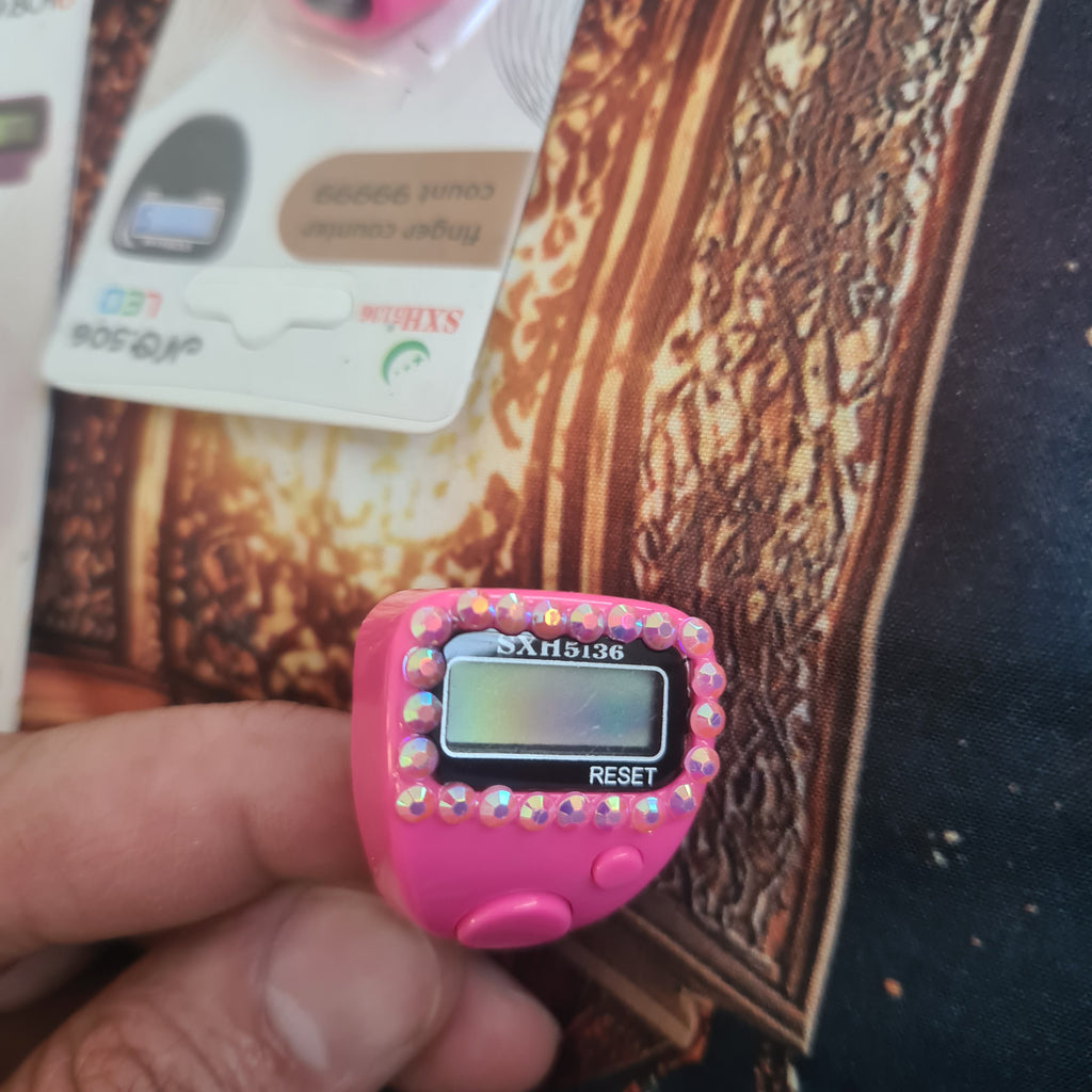 3 Stücke Digitaler Fingerringzähler mit LED Quick Fit, Klicker, Tasbih, Sport, Zikr gemischt Farben
