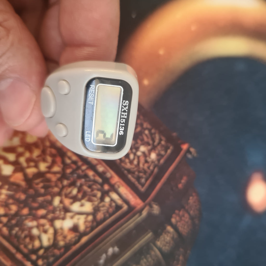 3 Stücke Digitaler Fingerringzähler mit LED Quick Fit, Klicker, Tasbih, Sport, Zikr gemischt Farben