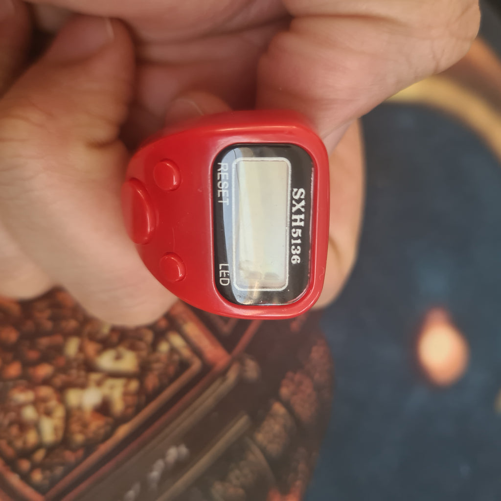 3 Stücke Digitaler Fingerringzähler mit LED Quick Fit, Klicker, Tasbih, Sport, Zikr gemischt Farben