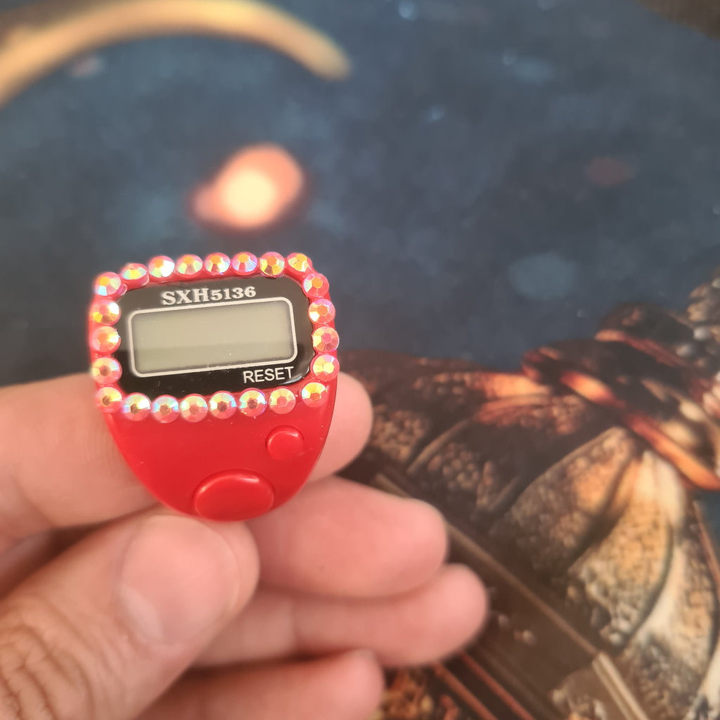 3 Stücke Digitaler Fingerringzähler mit LED Quick Fit, Klicker, Tasbih, Sport, Zikr gemischt Farben