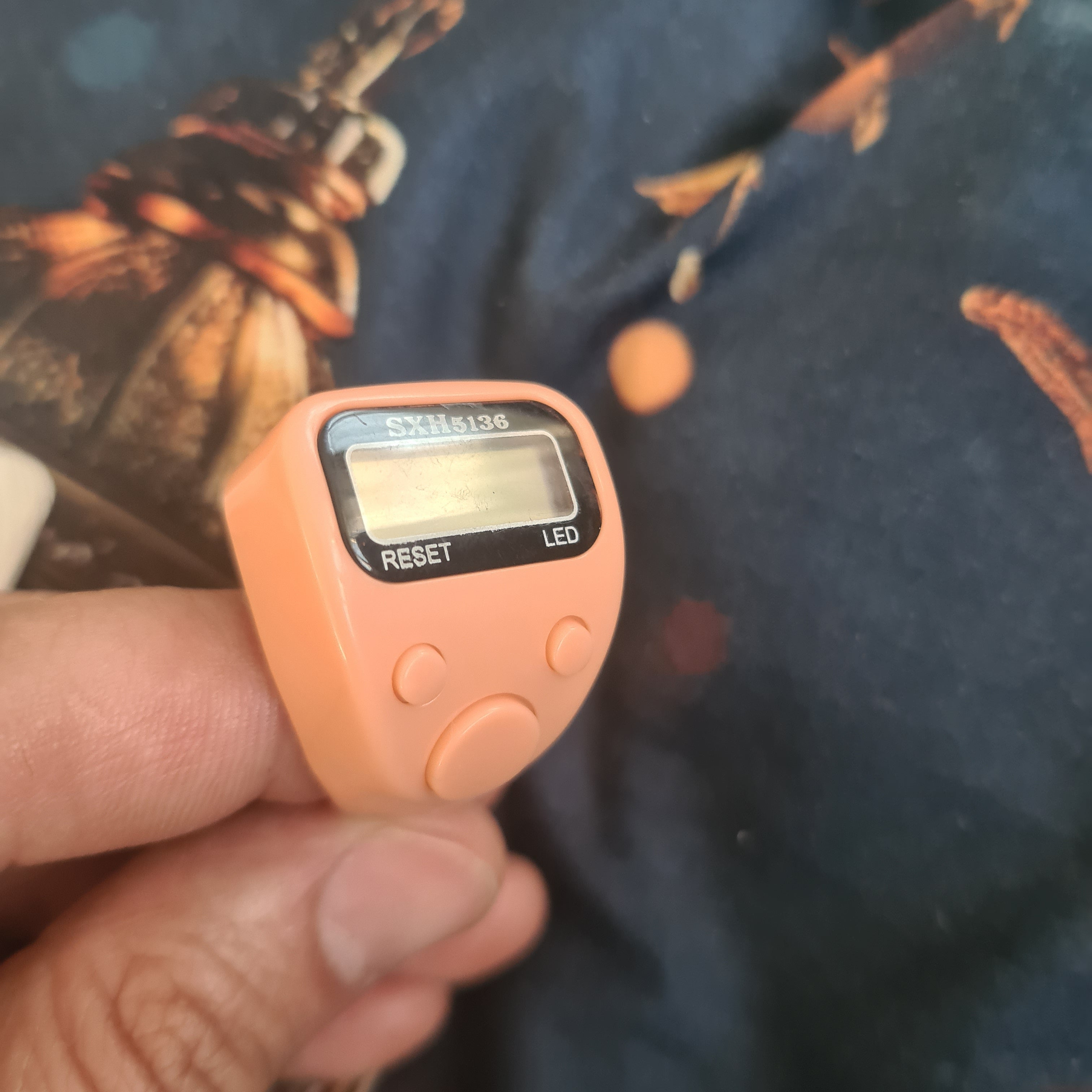 3 Stücke Digitaler Fingerringzähler mit LED Quick Fit, Klicker, Tasbih, Sport, Zikr gemischt Farben