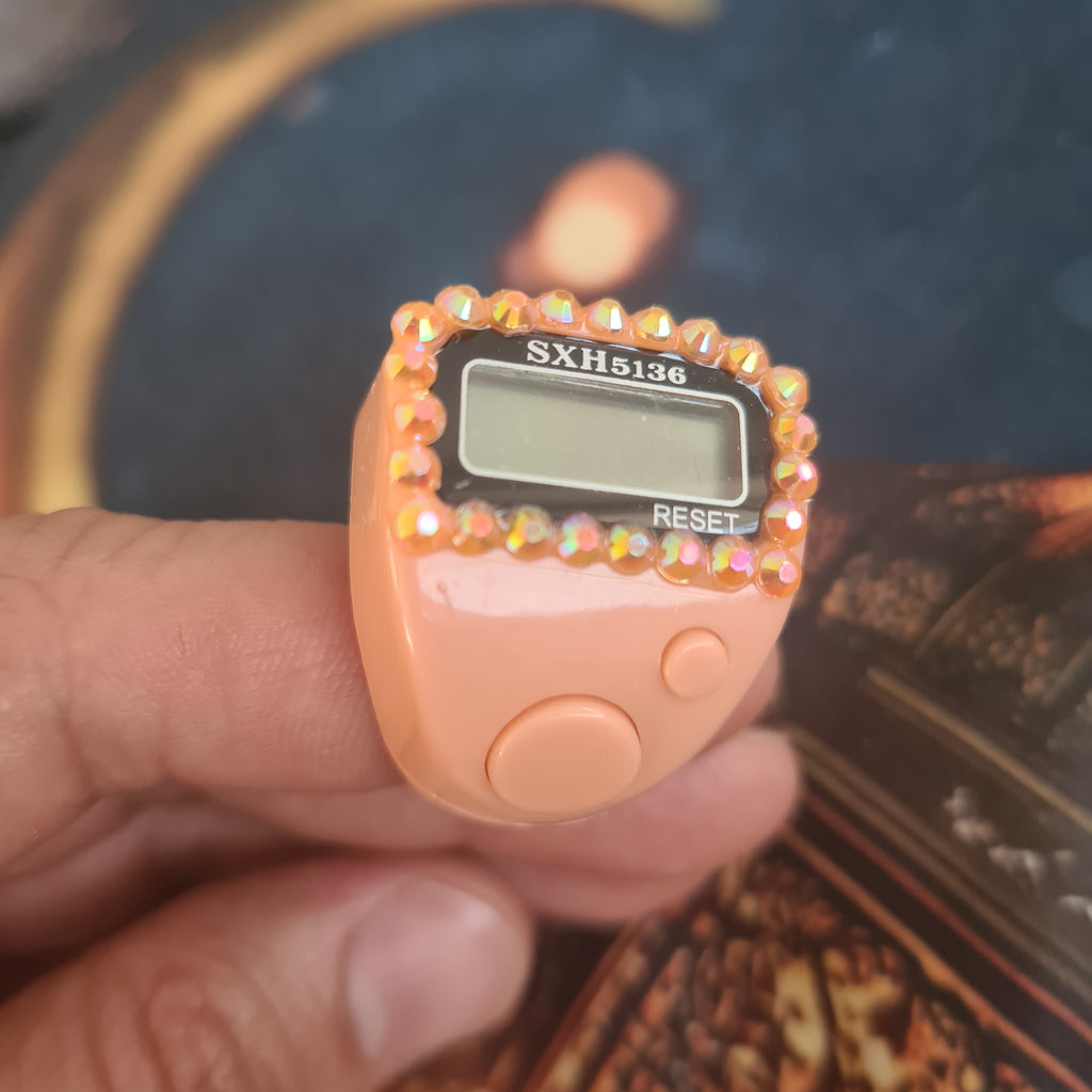3 Stücke Digitaler Fingerringzähler mit LED Quick Fit, Klicker, Tasbih, Sport, Zikr gemischt Farben