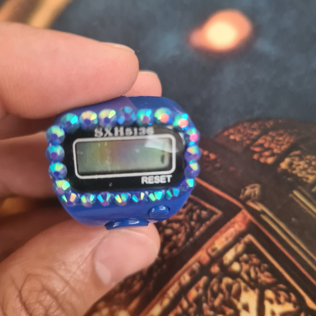 3 Stücke Digitaler Fingerringzähler mit LED Quick Fit, Klicker, Tasbih, Sport, Zikr gemischt Farben