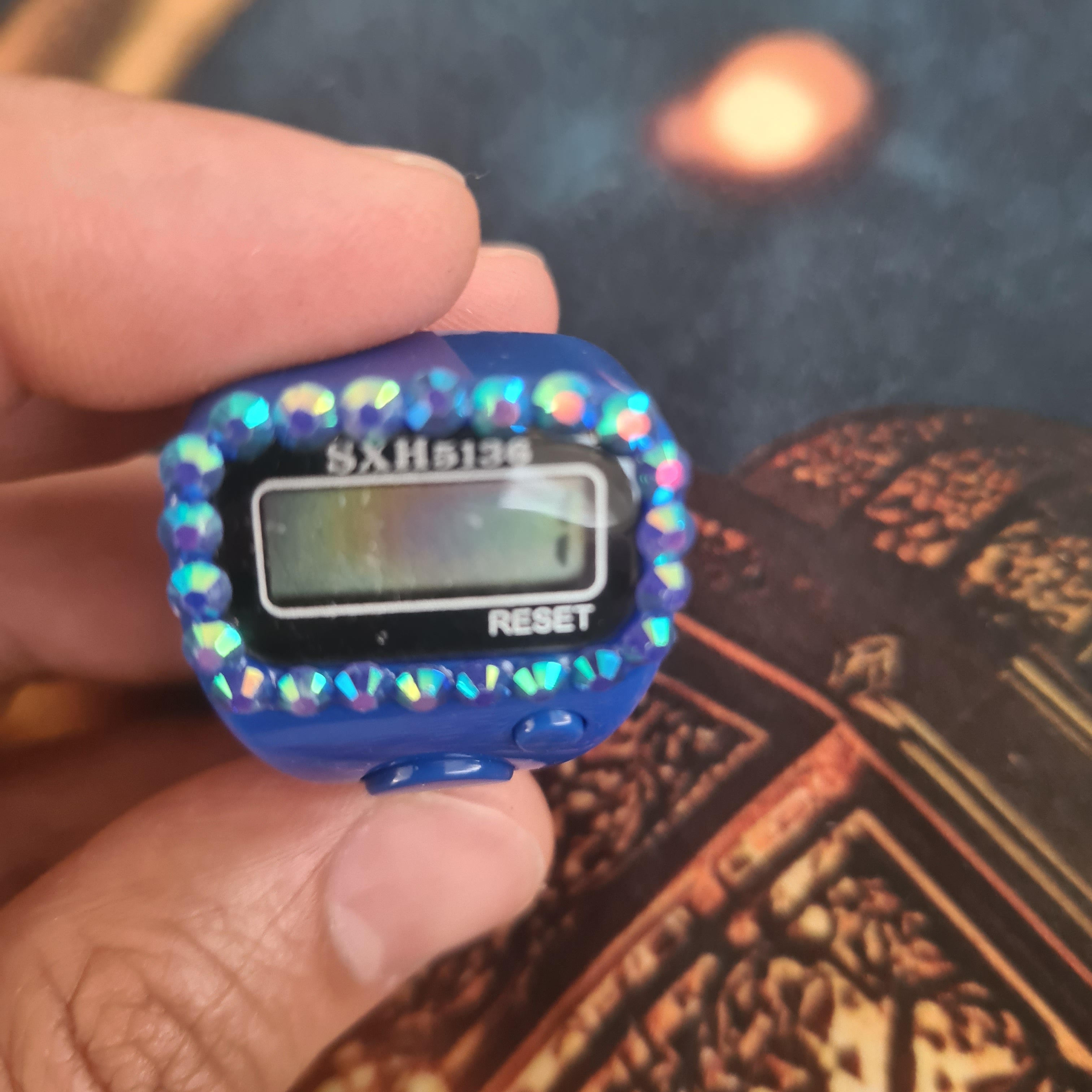 3 Stücke Digitaler Fingerringzähler mit LED Quick Fit, Klicker, Tasbih, Sport, Zikr gemischt Farben