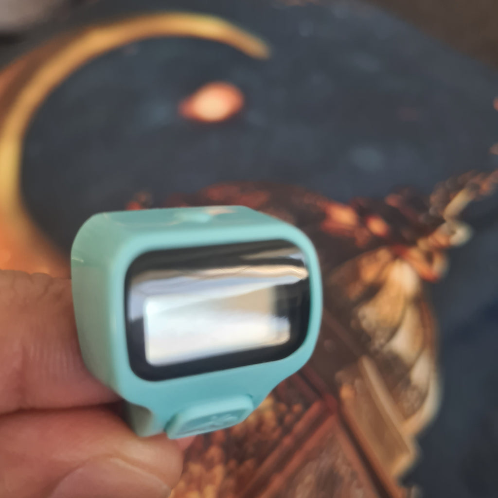 3 Stücke Digitaler Fingerringzähler mit LED Quick Fit, Klicker, Tasbih, Sport, Zikr gemischt Farben