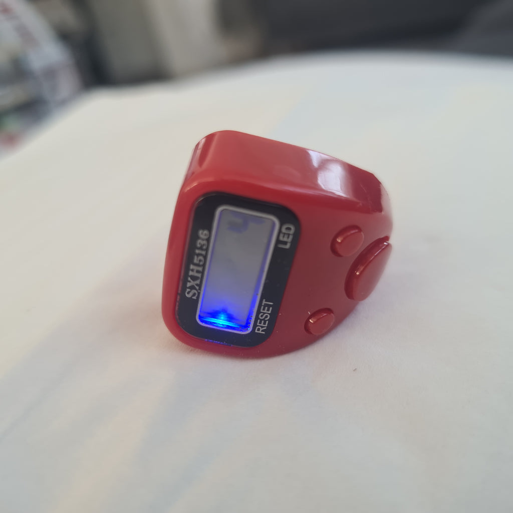 3 Stücke Digitaler Fingerringzähler mit LED Quick Fit, Klicker, Tasbih, Sport, Zikr gemischt Farben