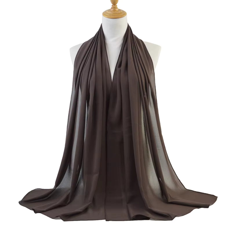 Coming soon Schal Hijab Damen – Kopftuch Weicher, eleganter Kopfschal Chiffon | 20 Farben | 70 × 175 cm
