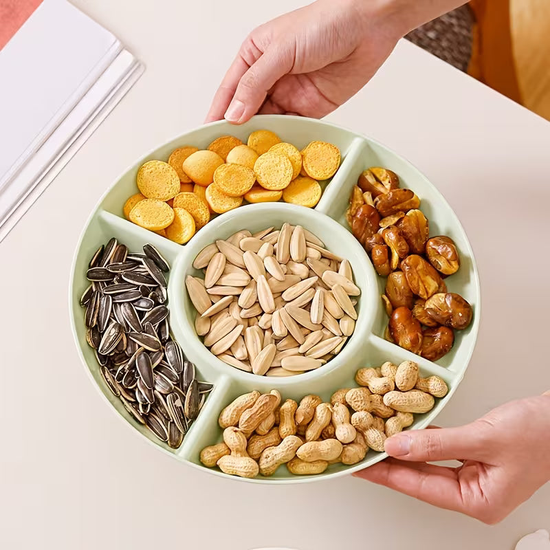 Runder Mehrfachfach-Tablett untergeteilt für Snacks