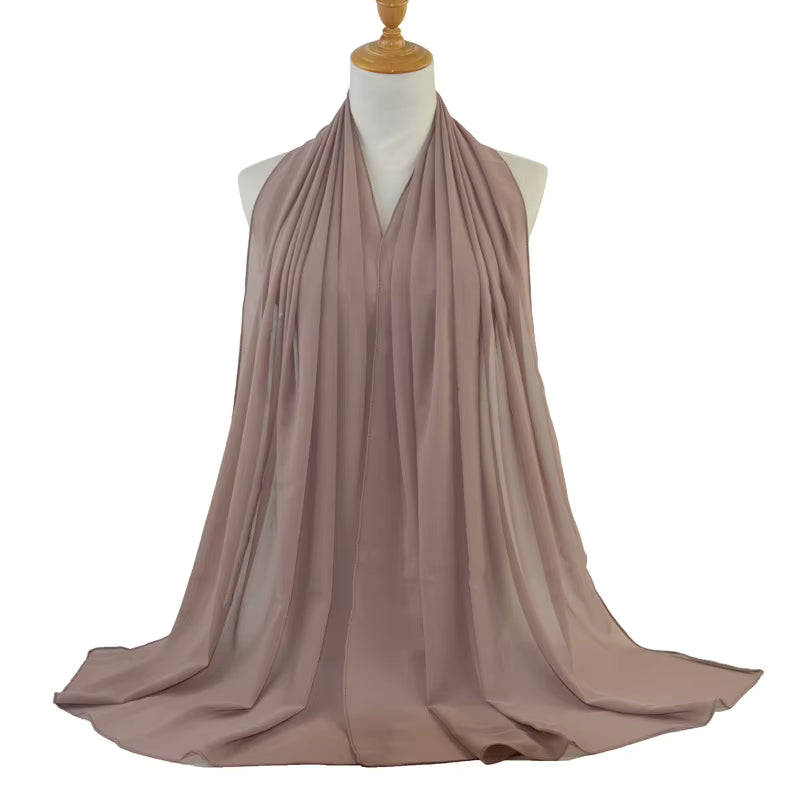 Coming soon Schal Hijab Damen – Kopftuch Weicher, eleganter Kopfschal Chiffon | 20 Farben | 70 × 175 cm