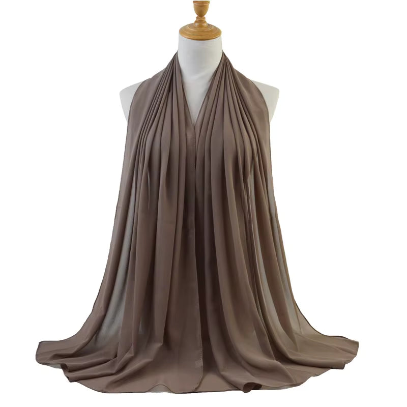 Coming soon Schal Hijab Damen – Kopftuch Weicher, eleganter Kopfschal Chiffon | 20 Farben | 70 × 175 cm