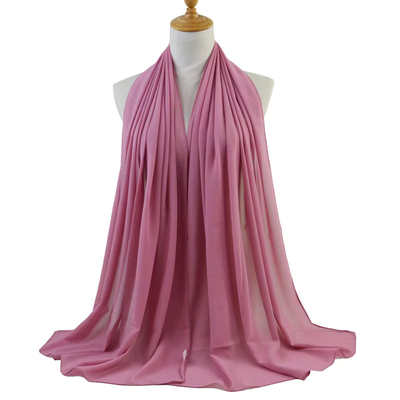 Coming soon Schal Hijab Damen – Kopftuch Weicher, eleganter Kopfschal Chiffon | 20 Farben | 70 × 175 cm