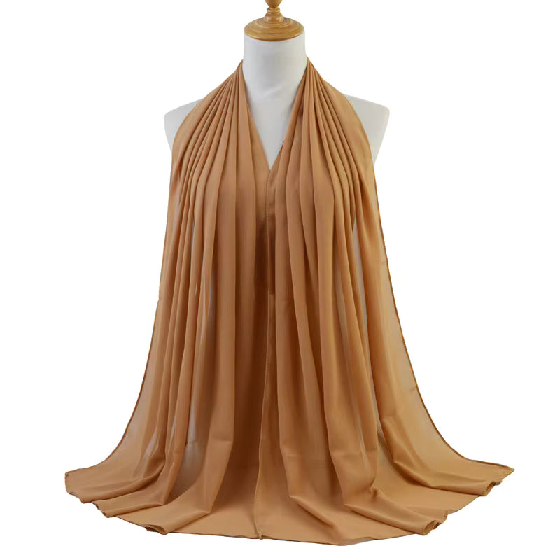 Coming soon Schal Hijab Damen – Kopftuch Weicher, eleganter Kopfschal Chiffon | 20 Farben | 70 × 175 cm