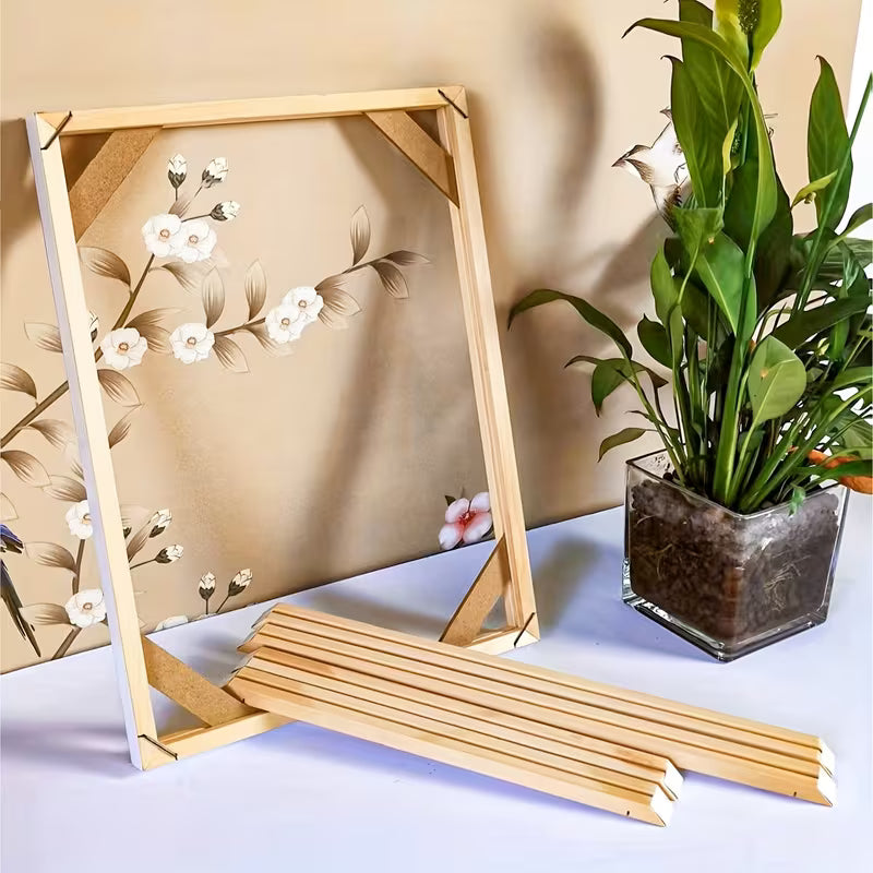 3-teilige Islamisch Wand Deko Canvas mit Holz-Rahmen, je 25x35 cm
