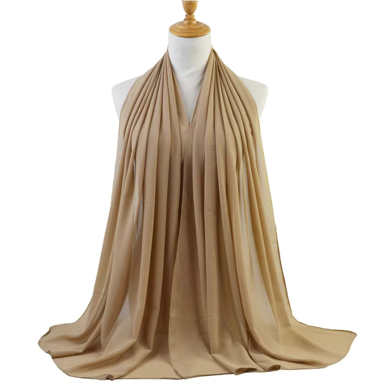 Coming soon Schal Hijab Damen – Kopftuch Weicher, eleganter Kopfschal Chiffon | 20 Farben | 70 × 175 cm