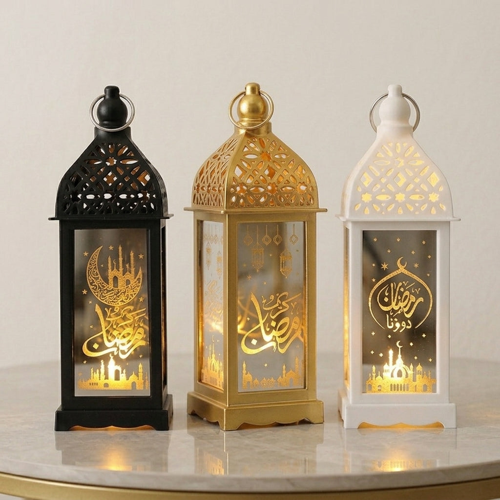 Coming soon Ramadan Laterne LED EID Mubarak – Dekorative Mond & Stern Laterne – 23 cm