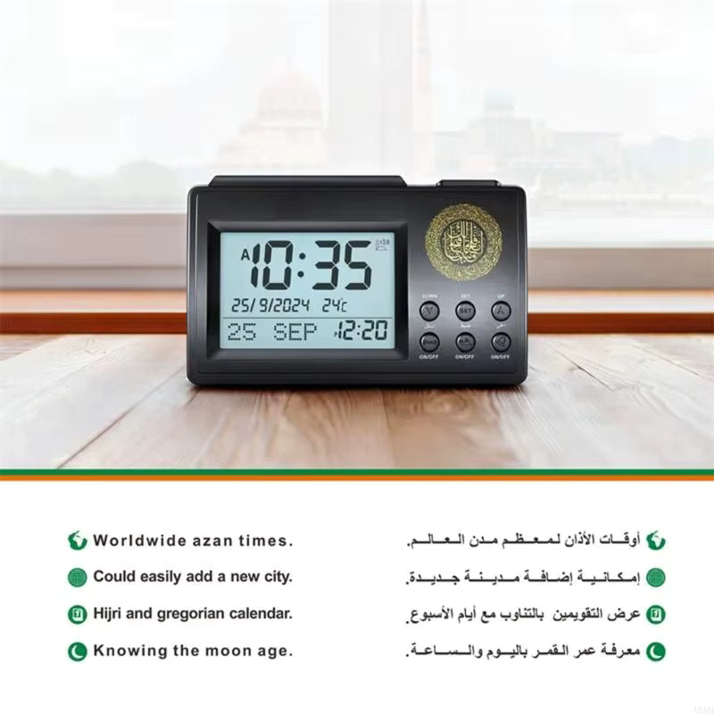 azan Uhr al harammen Azan clock für Tisch, Adhan, Athan