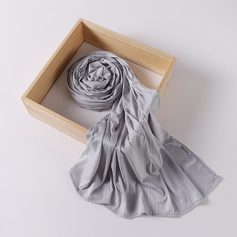 Coming soon Premium Kuwaiti Hijab Schal Kopftuch– Glänzend, Gerippt & Atmungsaktiv