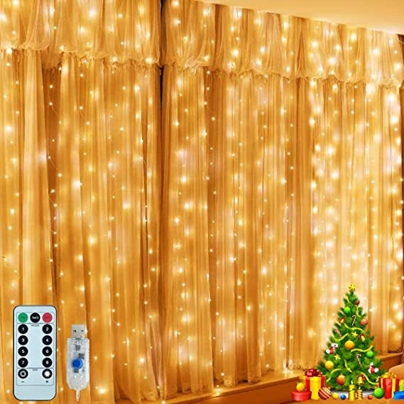 Coming soon LED Lichtkette Vorhang 3x3 M USB Easserdicht