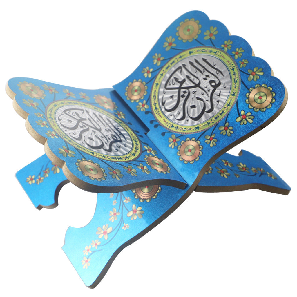 Yakında ahşap Kuran kitap standı – Ramazan ve Eid Mubarak dekorasyonu – 19 × 29 cm