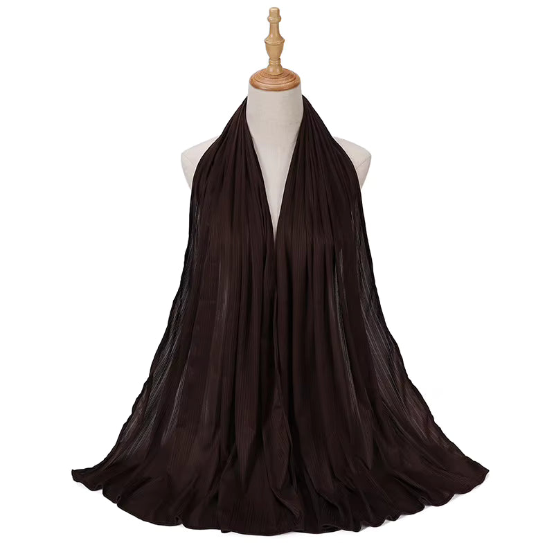 Coming soon Premium Kuwaiti Hijab Schal Kopftuch– Glänzend, Gerippt & Atmungsaktiv