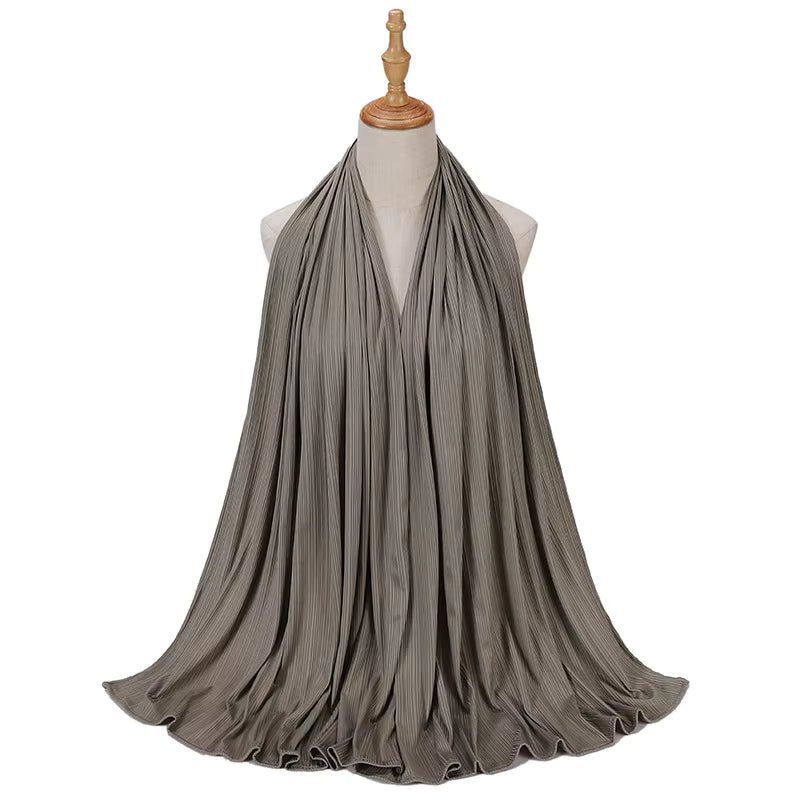 Coming soon Premium Kuwaiti Hijab Schal Kopftuch– Glänzend, Gerippt & Atmungsaktiv