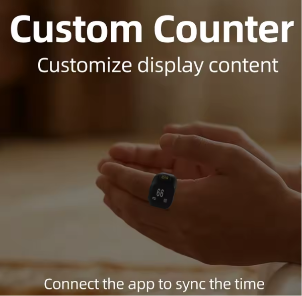 Smarter APP-Fingerringzähler Sibha, Tasbih Austauschbarer Ring Bluetooth