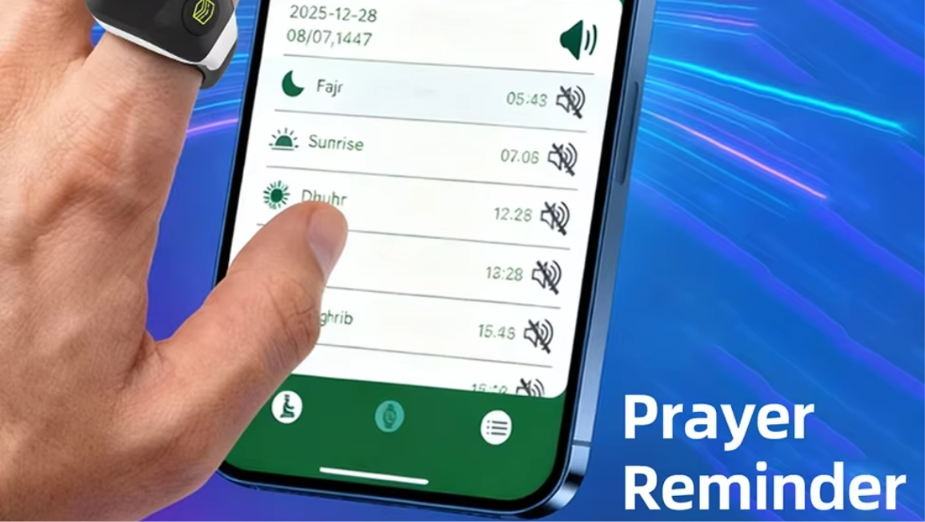Smarter APP-Fingerringzähler Sibha, Tasbih Austauschbarer Ring Bluetooth