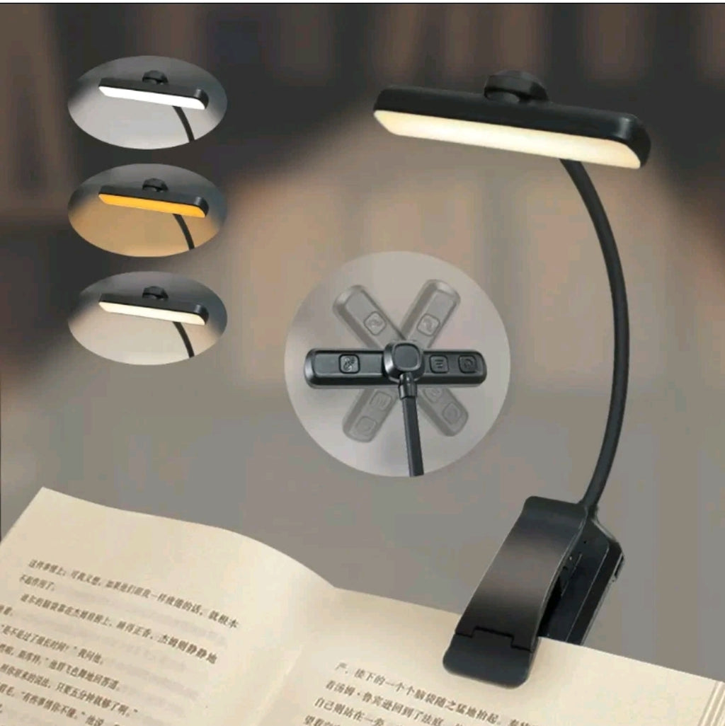 24 مصباح قراءة LED قابل للشبك، USB 3 ألوان 15 مستوى