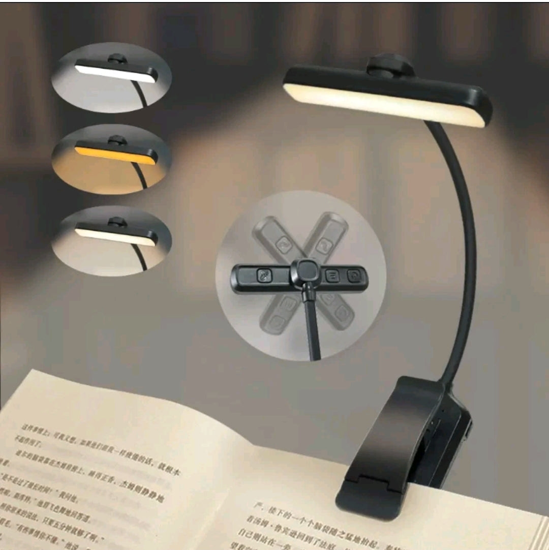 24 مصباح قراءة LED قابل للشبك، USB 3 ألوان 15 مستوى