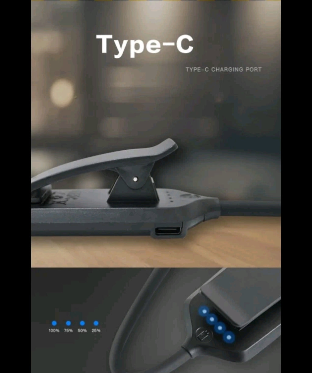 24 مصباح قراءة LED قابل للشبك، USB 3 ألوان 15 مستوى