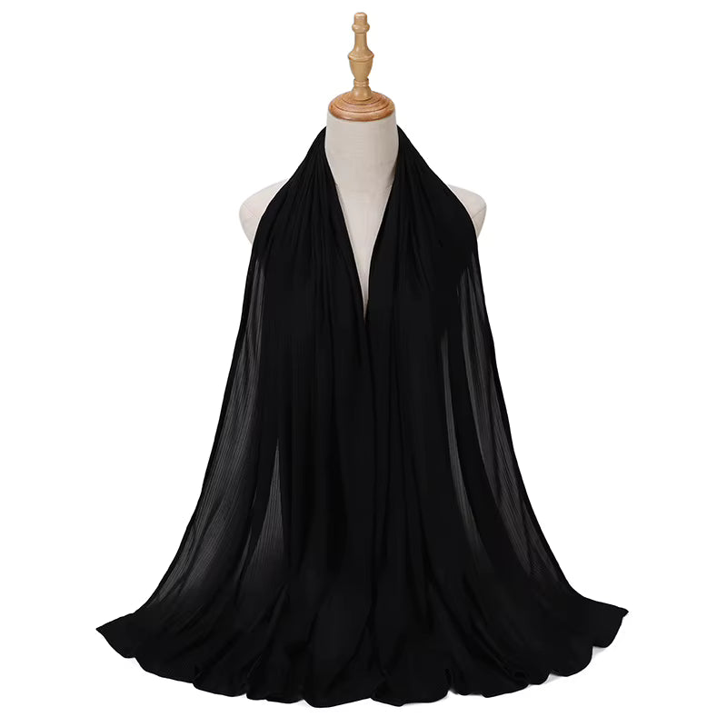 Coming soon Premium Kuwaiti Hijab Schal Kopftuch– Glänzend, Gerippt & Atmungsaktiv