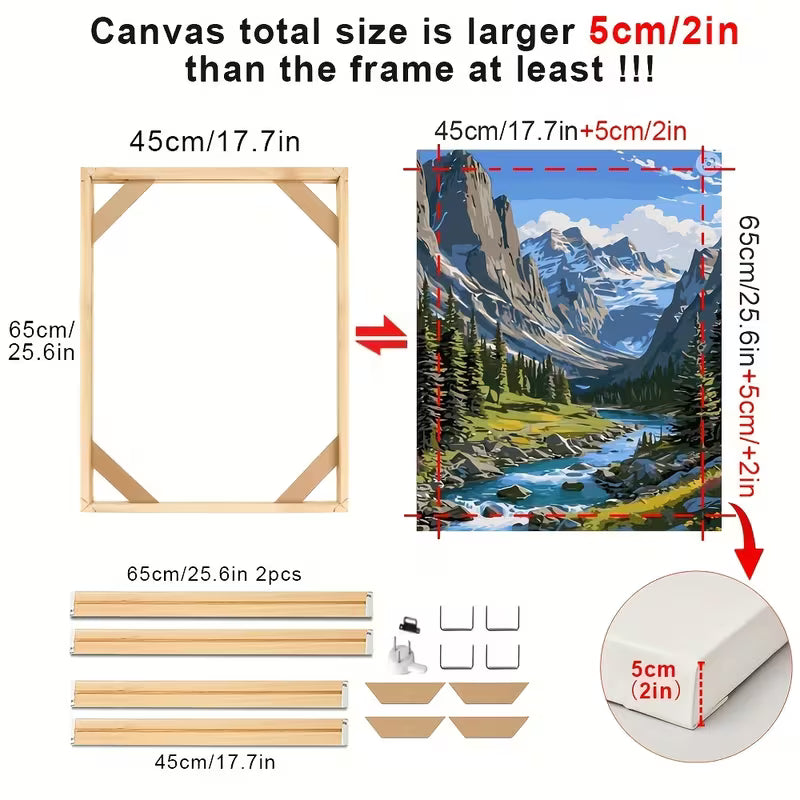 Islamisch Wand Deko Canvas mit Holz-Rahmen 45x65 cm