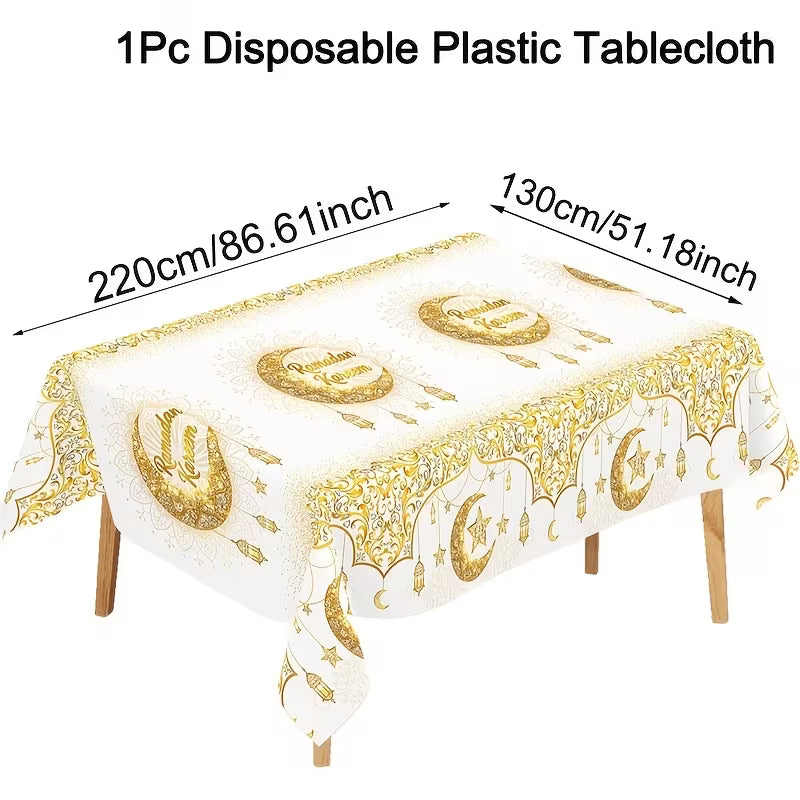Ramadan Plastiktischdecke, Tischdeko