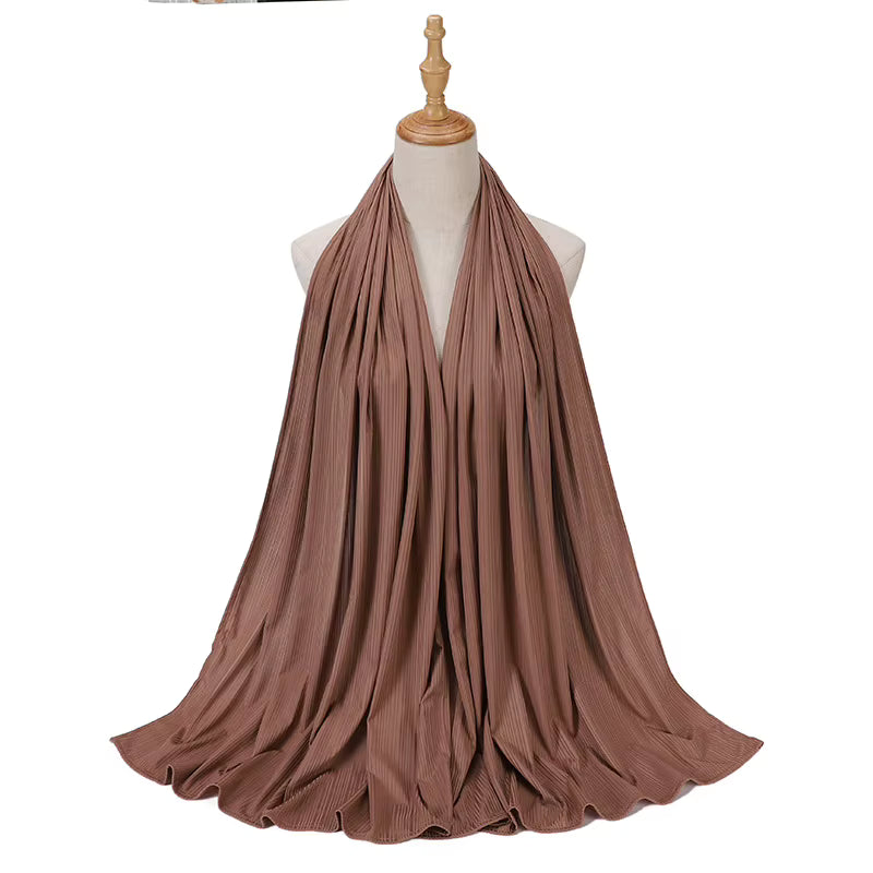 Coming soon Premium Kuwaiti Hijab Schal Kopftuch– Glänzend, Gerippt & Atmungsaktiv