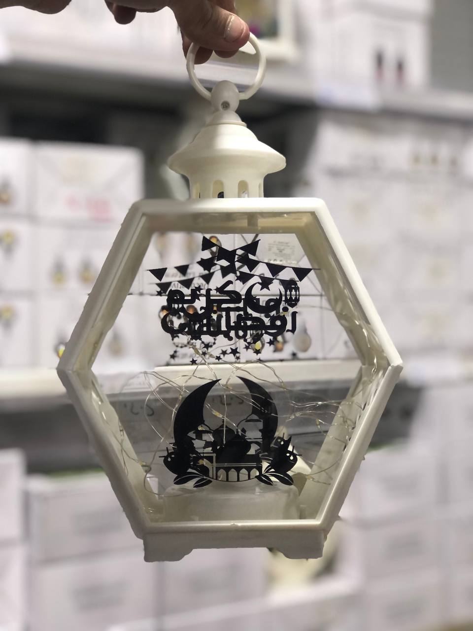 فانوس رمضان يغني مع ضوء أهلاً أهلاً يا رمضان USB/يعمل بالبطارية موديل 1962