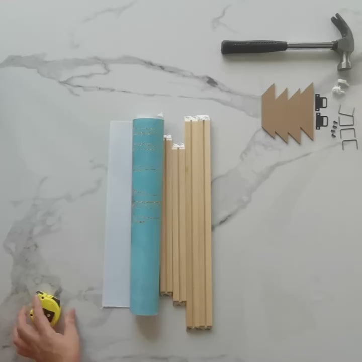 3-teilige Islamisch Wand Deko Canvas mit Holz-Rahmen, je 25x35 cm