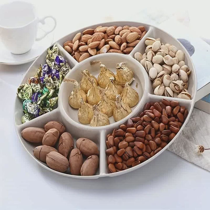 Runder Mehrfachfach-Tablett untergeteilt für Snacks